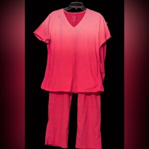 Koi Women's Vibrant Pink Scrubs / Set / Size L